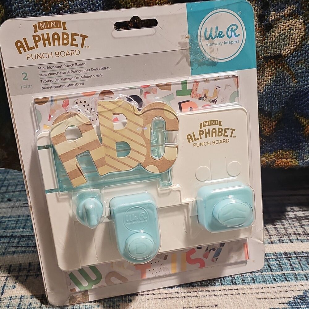 We R Memory Keepers Mini Alphabet Punch Board 2 pc, MPN 663004